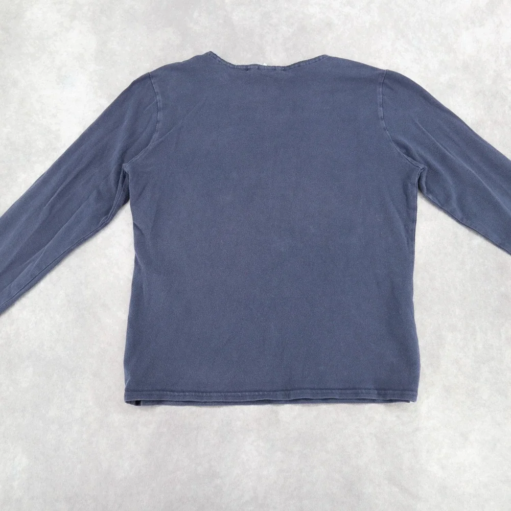 Vintage Gap Long Sleeve Y2K Navy Stretch Long Sleeve Tee Shirt Cotton Fits XS
